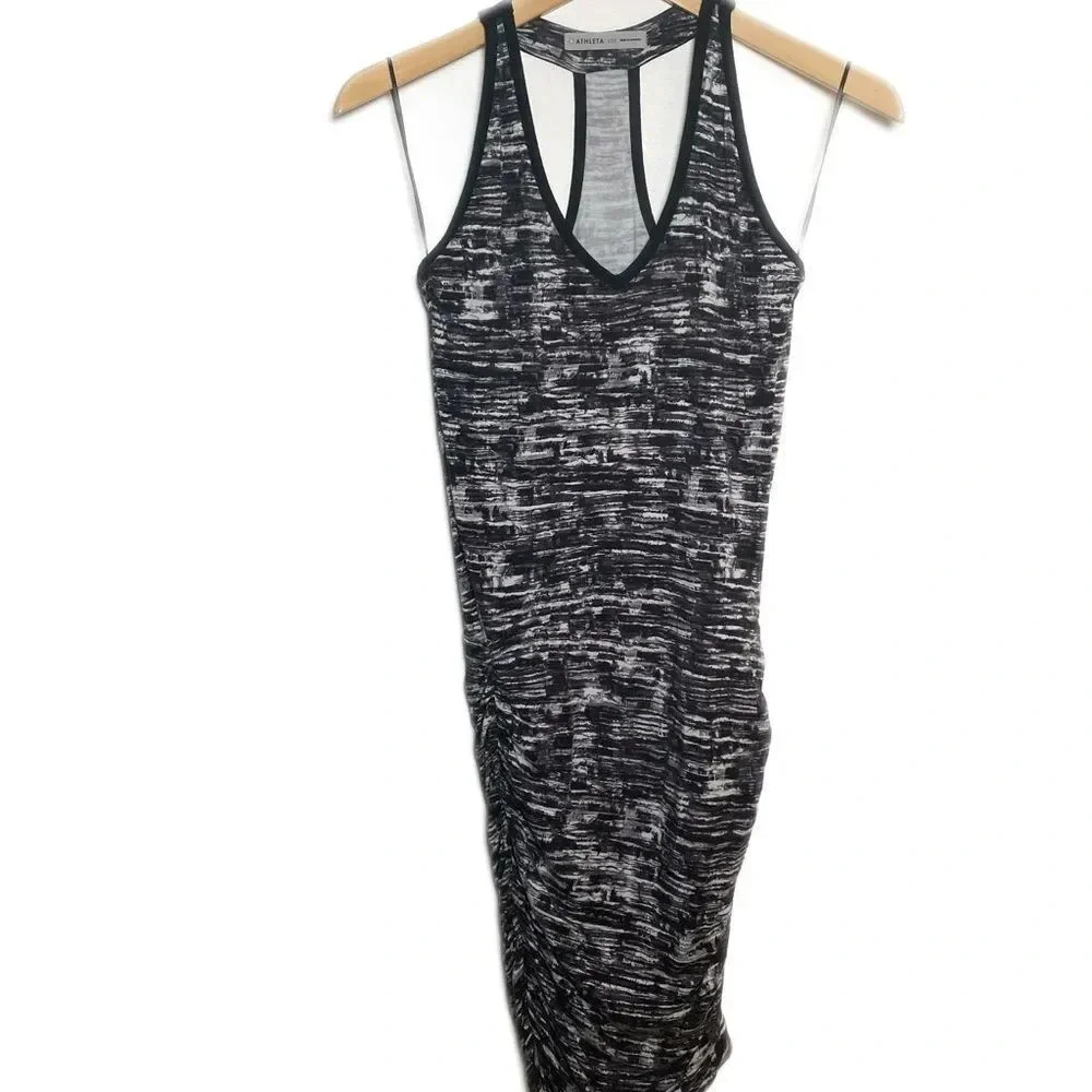 Athleta Space Dye Soft Racerback Dress Gray Size XXS - Picture 3 of 6